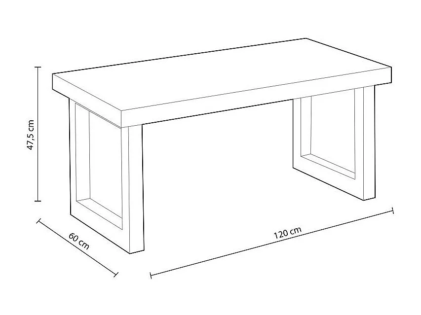 Mesa de centro elevable Loft con hueco de almacenaje roble Nordish/blanco 47,5-62x120x60 cm Adec