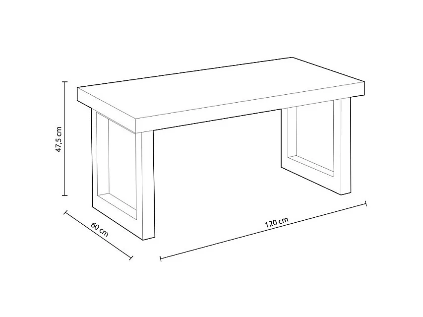 Mesa de centro elevable Loft con hueco de almacenaje roble american/negro 47,5-62x120x60 cm Adec