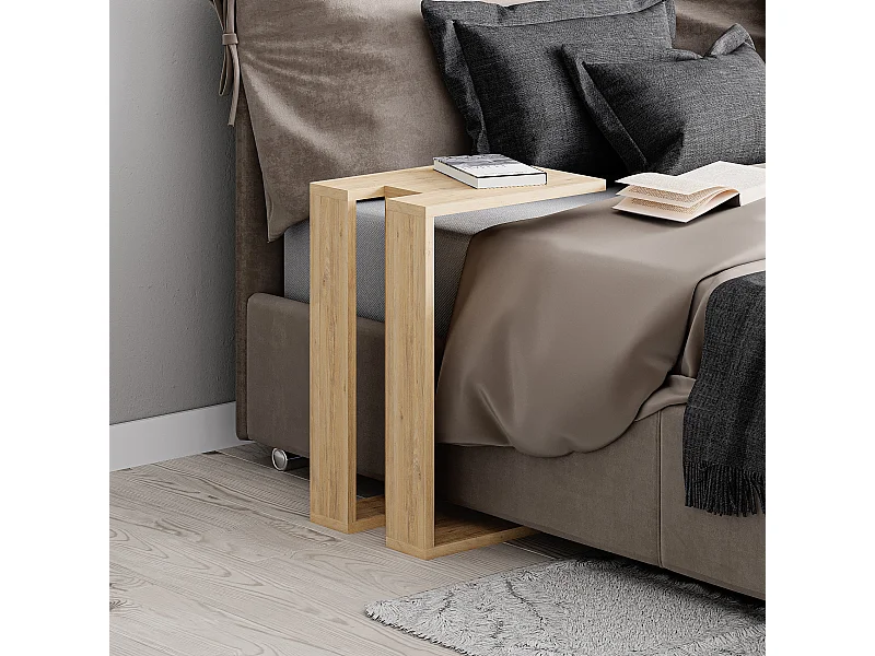 Mesa auxiliar Bárbara natural 57x30x40 cm