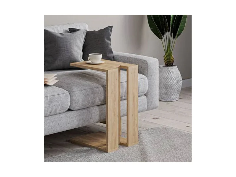 Mesa auxiliar Bárbara natural 57x30x40 cm