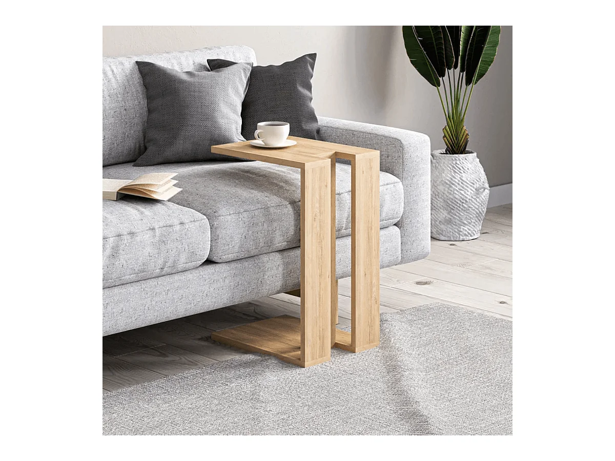 Mesa auxiliar Bárbara natural 57x30x40 cm