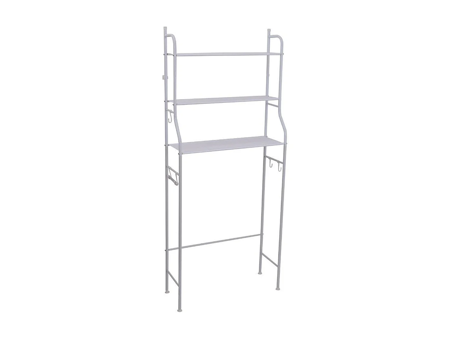 Estantería para lavadora 3 estantes acero inox blanco 153x65x25 cm