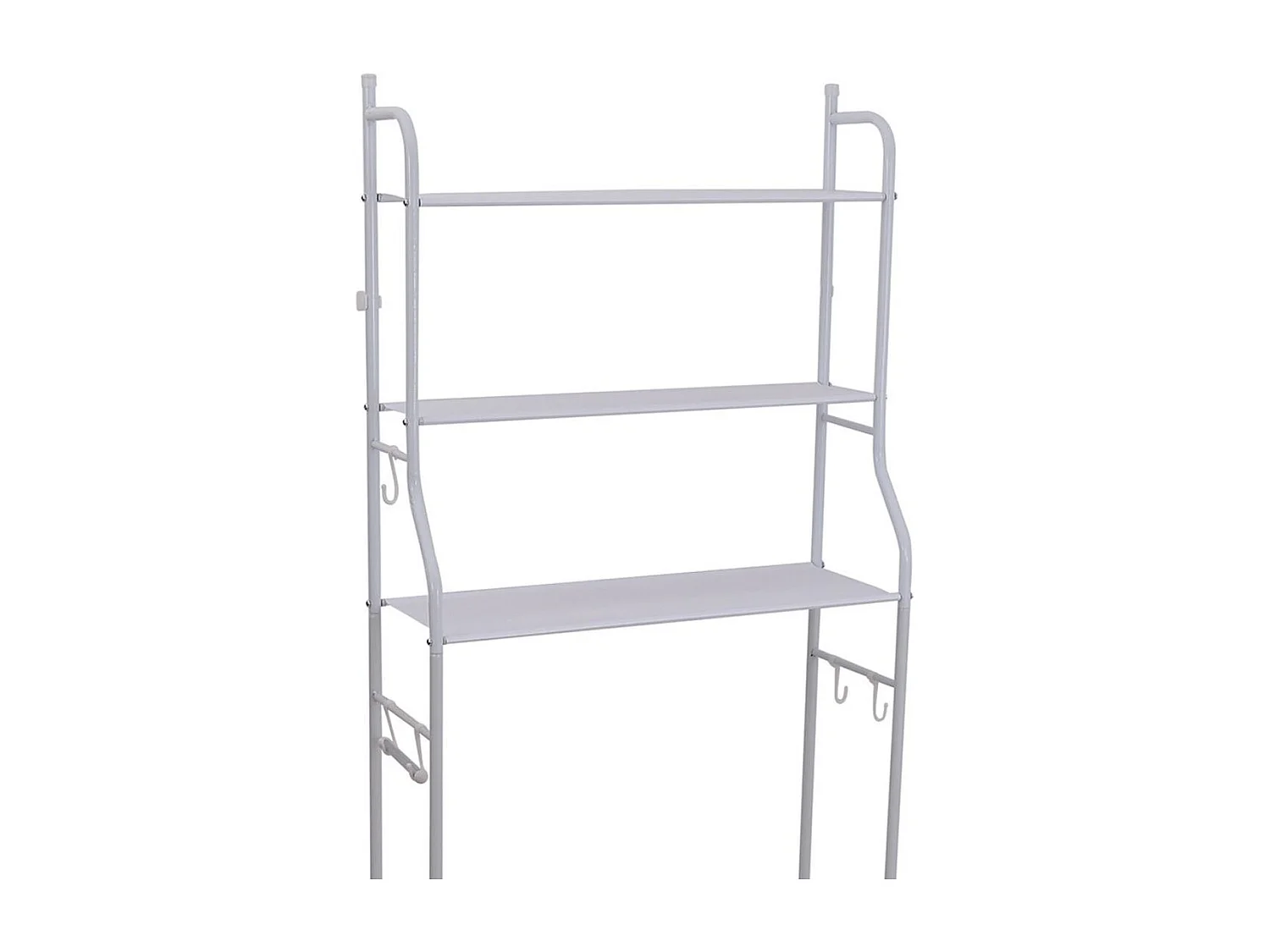 Estantería para lavadora 3 estantes acero inox blanco 153x65x25 cm