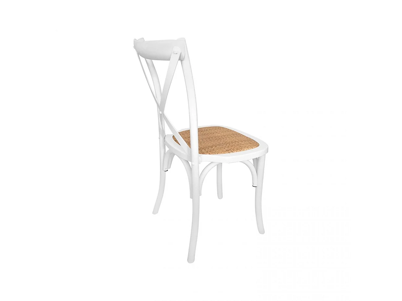 Pack 2 sillas de comedor en ratán y blanco 52x48 cm Provenza Rattan - Blanco