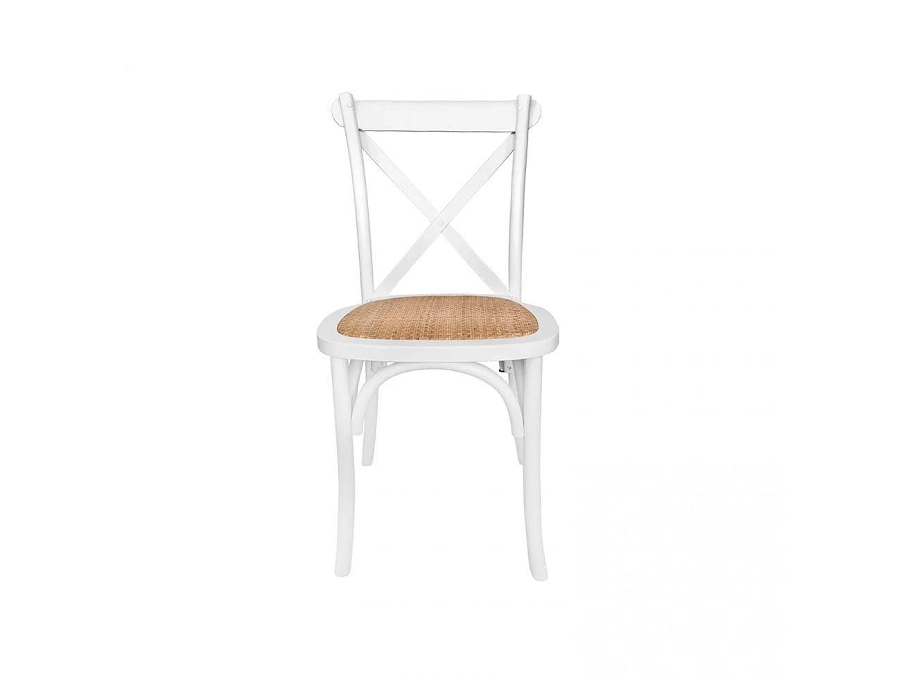 Pack 2 sillas de comedor en ratán y blanco 52x48 cm Provenza Rattan - Blanco