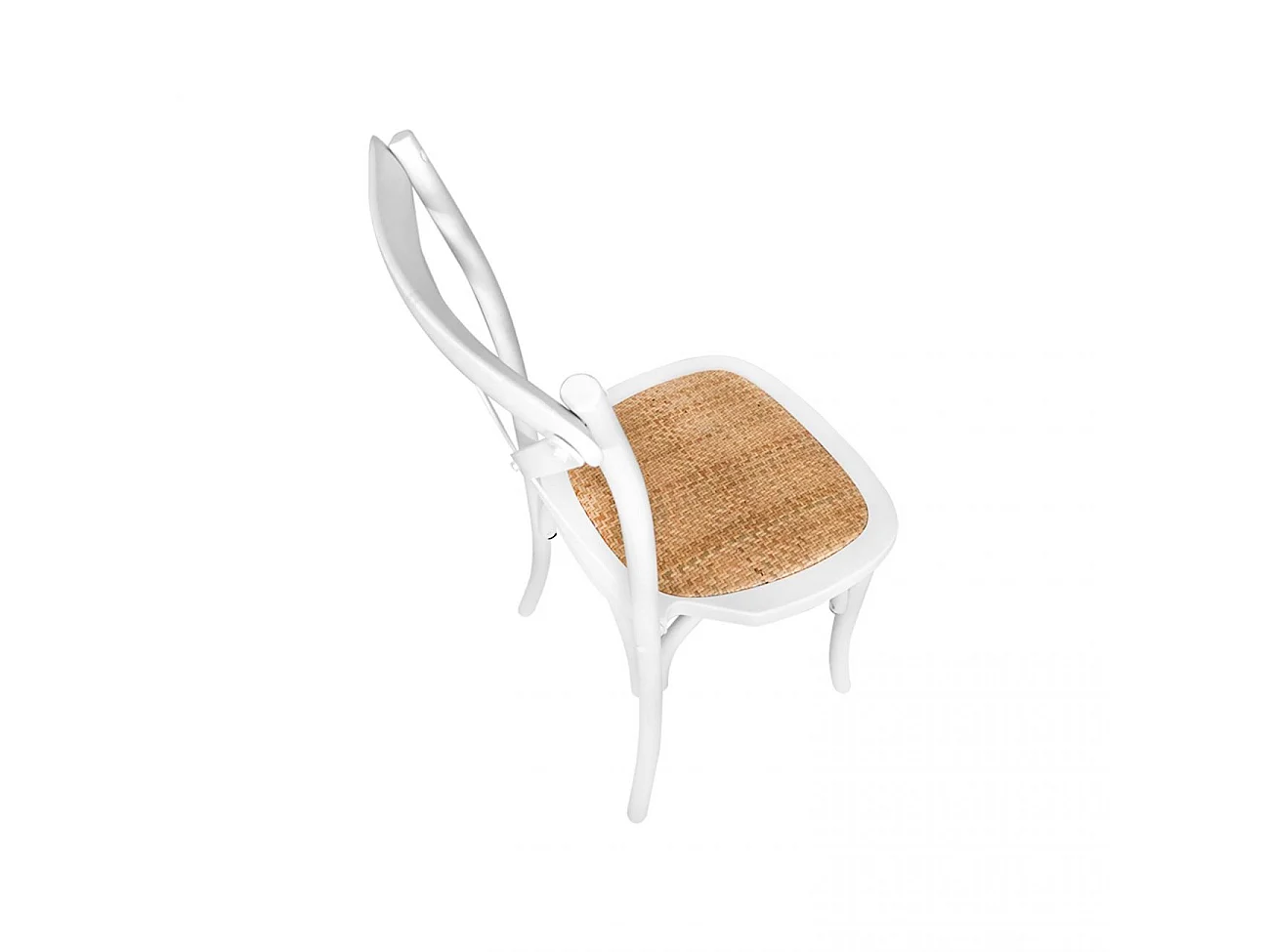 Pack 2 sillas de comedor en ratán y blanco 52x48 cm Provenza Rattan - Blanco