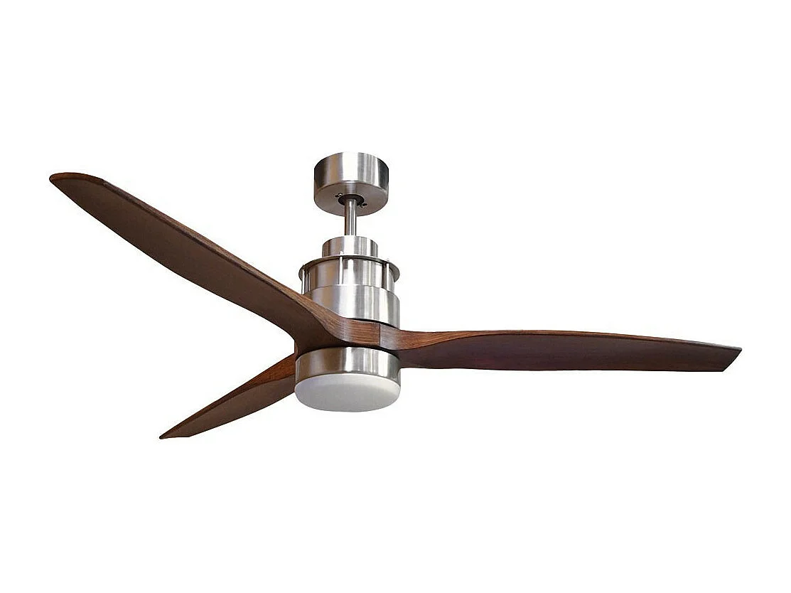 Ventilador  Dc Bravo Níquel  Led Control Remoto Funcion Verano Invierno Interlusa