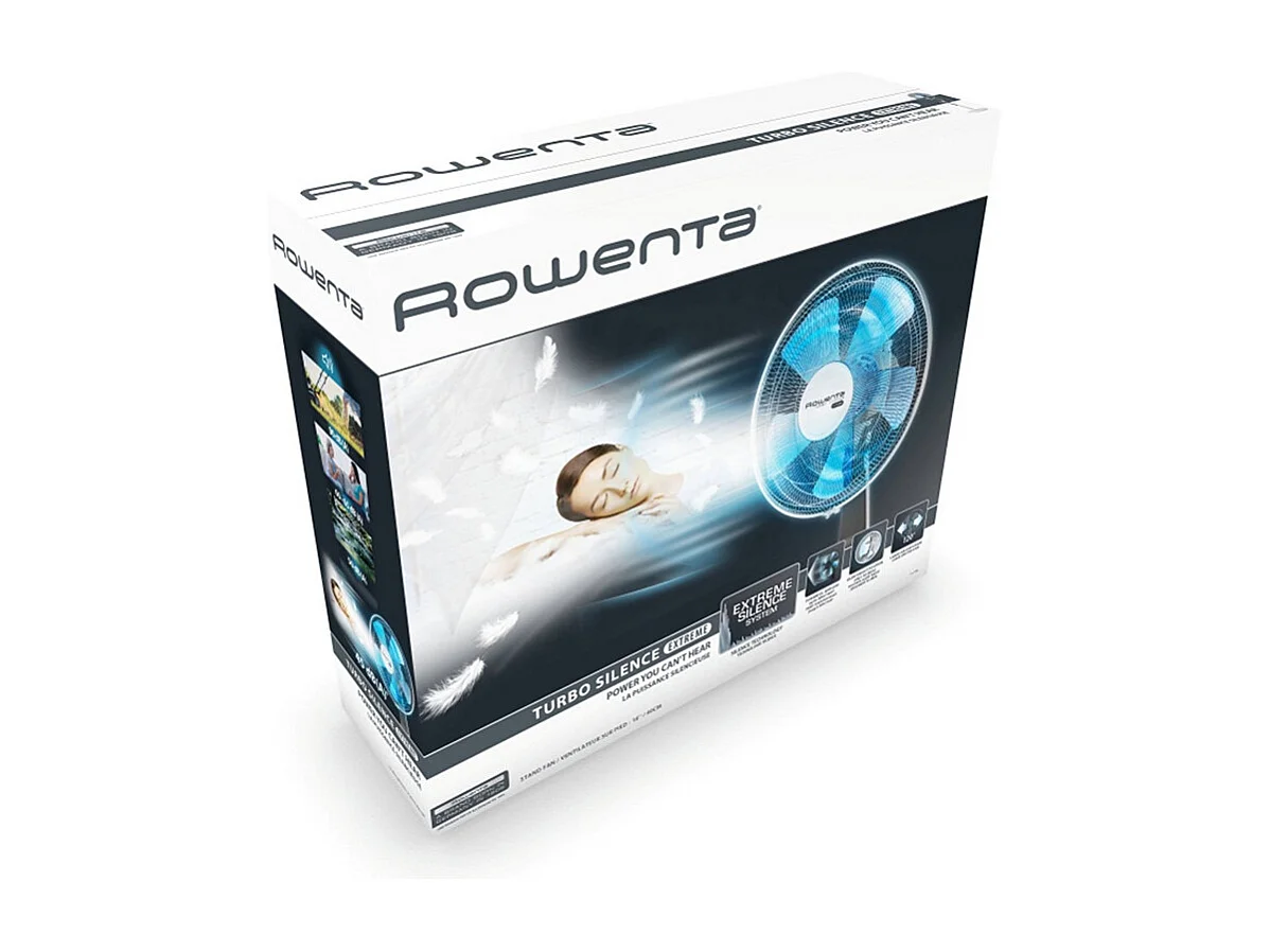 Rowenta Ventilateur sur pied 40cm 70w blanc/bleu - vu5640f0
