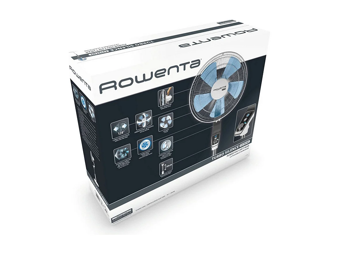 Rowenta Ventilateur sur pied 40cm 70w blanc/bleu - vu5640f0