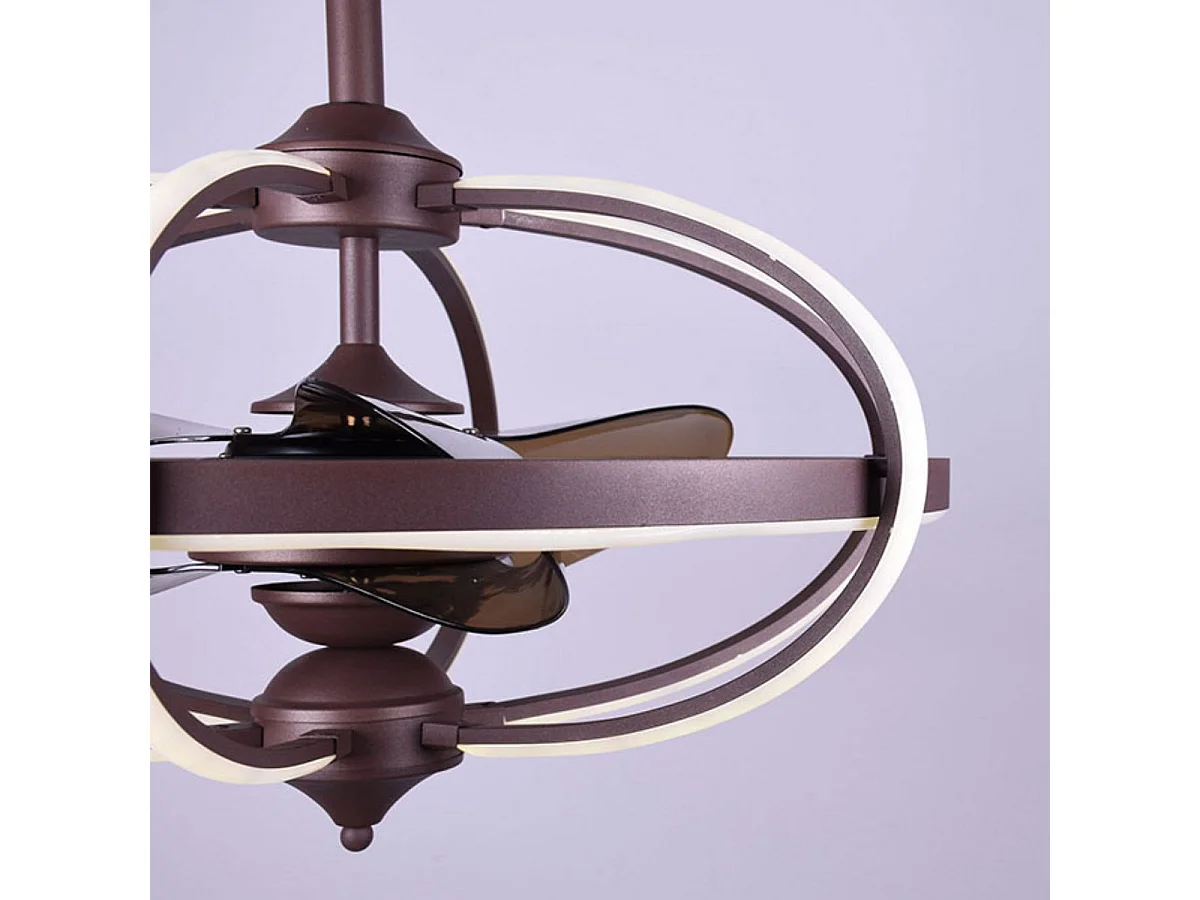 Ventilador Dc Imbat Marrón Funcion Interna Cct Regulable Led Interlusa