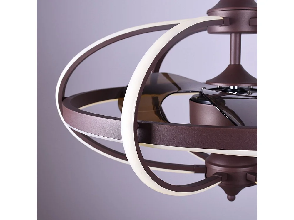 Ventilador Dc Imbat Marrón Funcion Interna Cct Regulable Led Interlusa