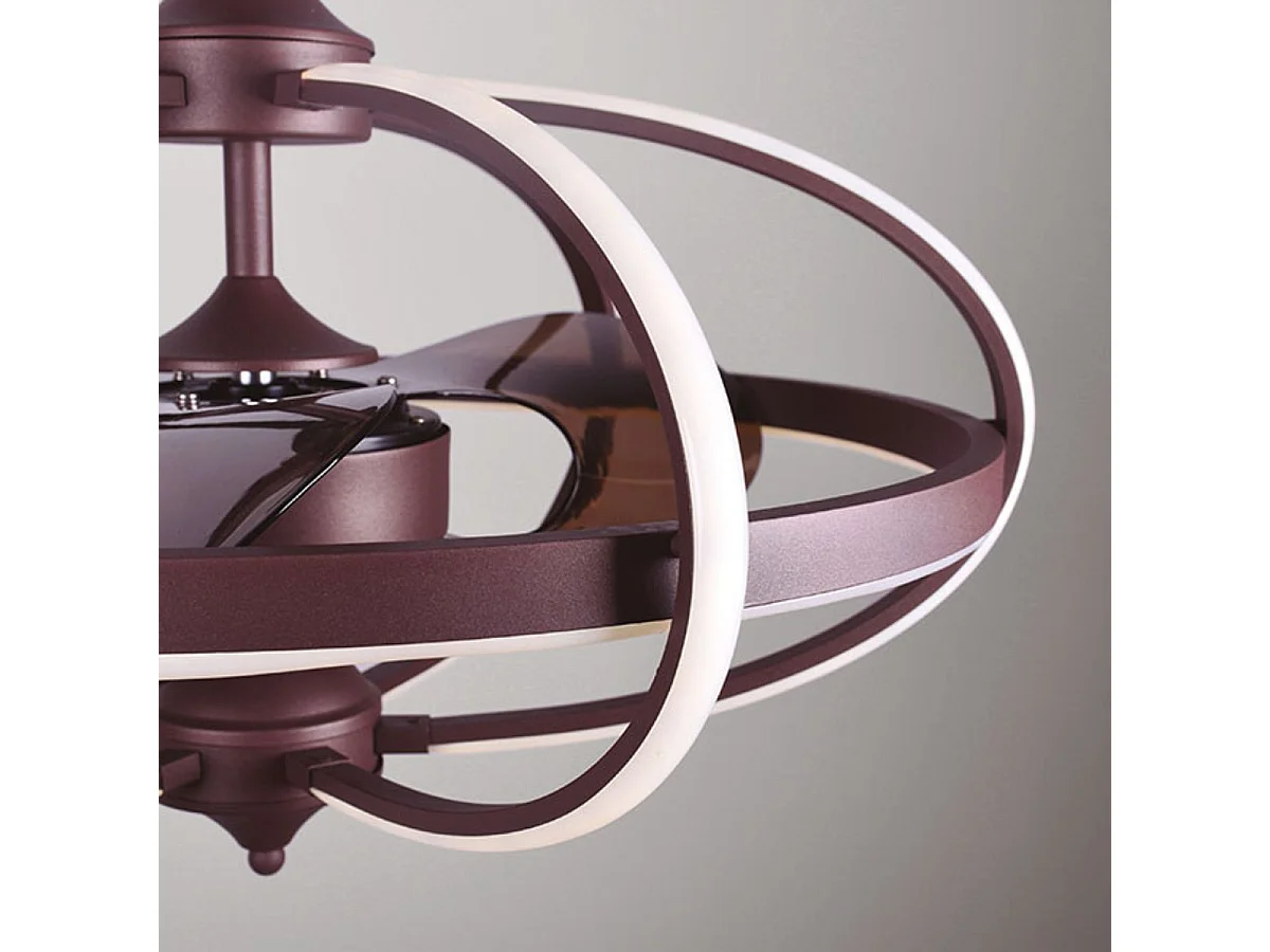 Ventilador Dc Imbat Marrón Funcion Interna Cct Regulable Led Interlusa