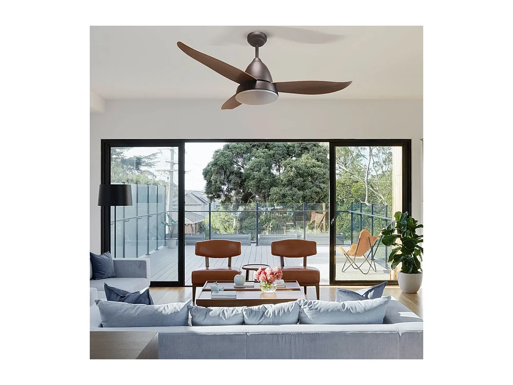 Ventilador Dc Marino Blanco Funcion Inverter Mando Distanca  Led Interlusa