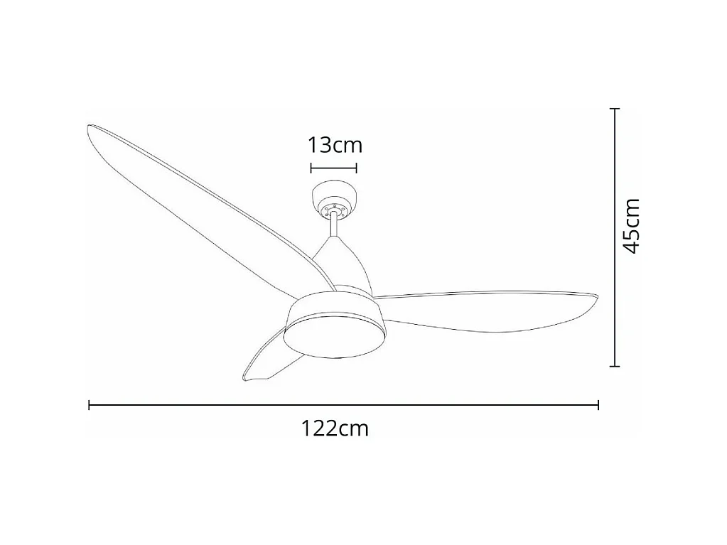 Ventilador Dc Marino Blanco Funcion Inverter Mando Distanca  Led Interlusa