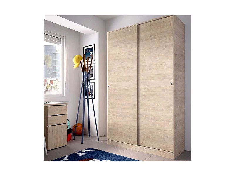Armario Slide 2 puertas correderas natural 204x120x50 cm