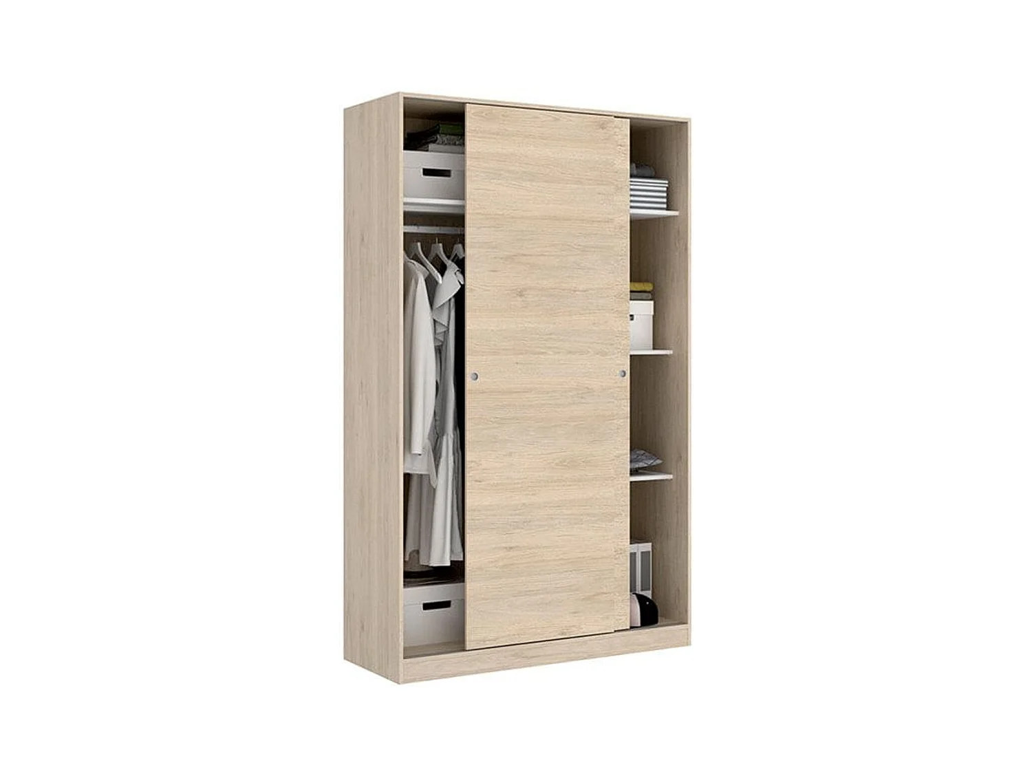 Armario Slide 2 puertas correderas natural 204x120x50 cm