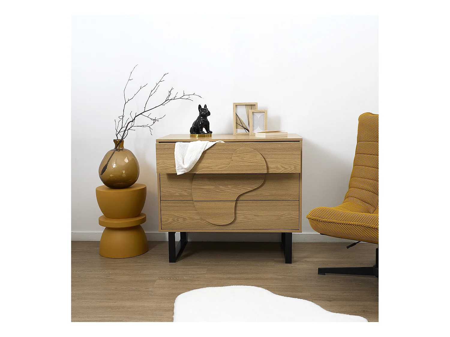 Commode Calypso Marron, Noir