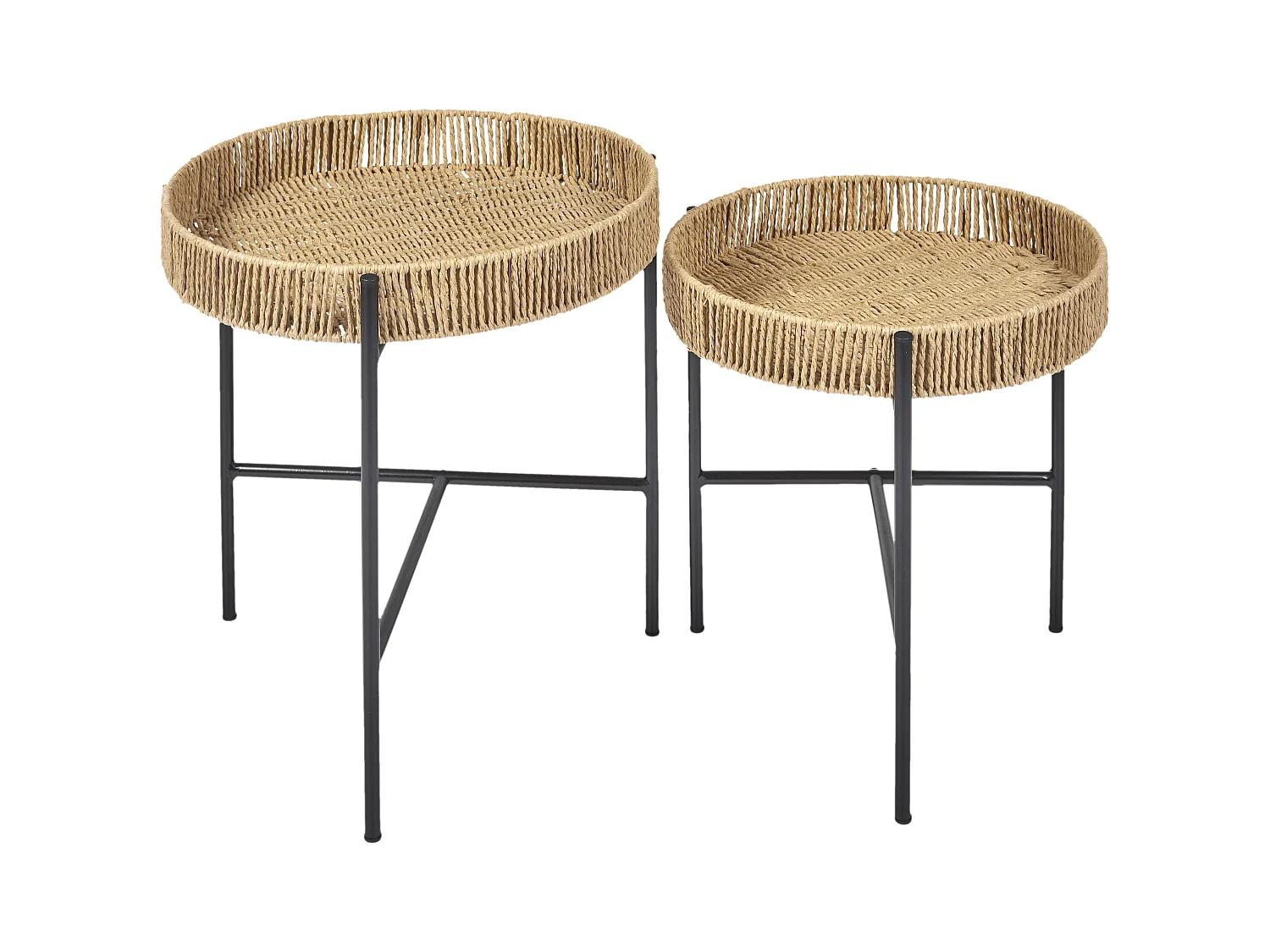 Table Gigogne X2 Pampa Marron, Noir