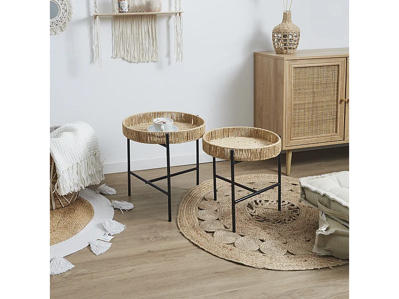 Table Gigogne X2 Pampa Marron, Noir