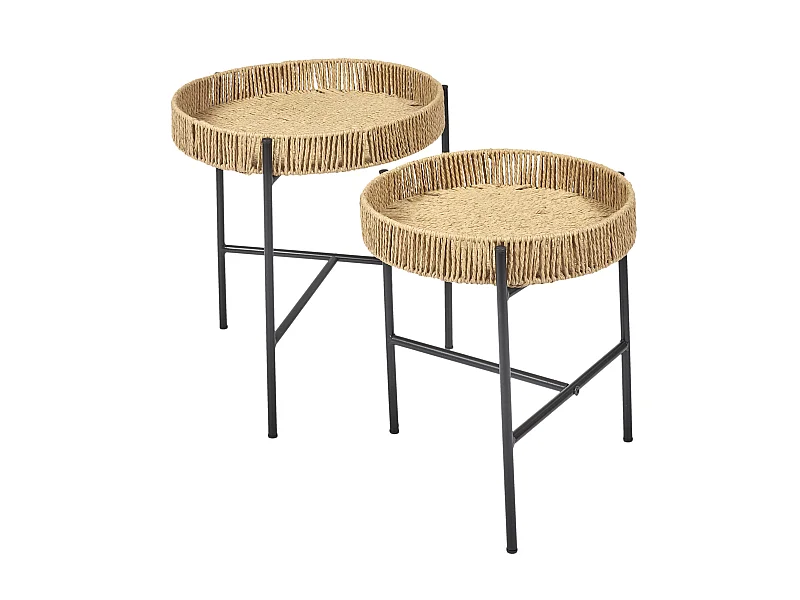Table Gigogne X2 Pampa Marron, Noir