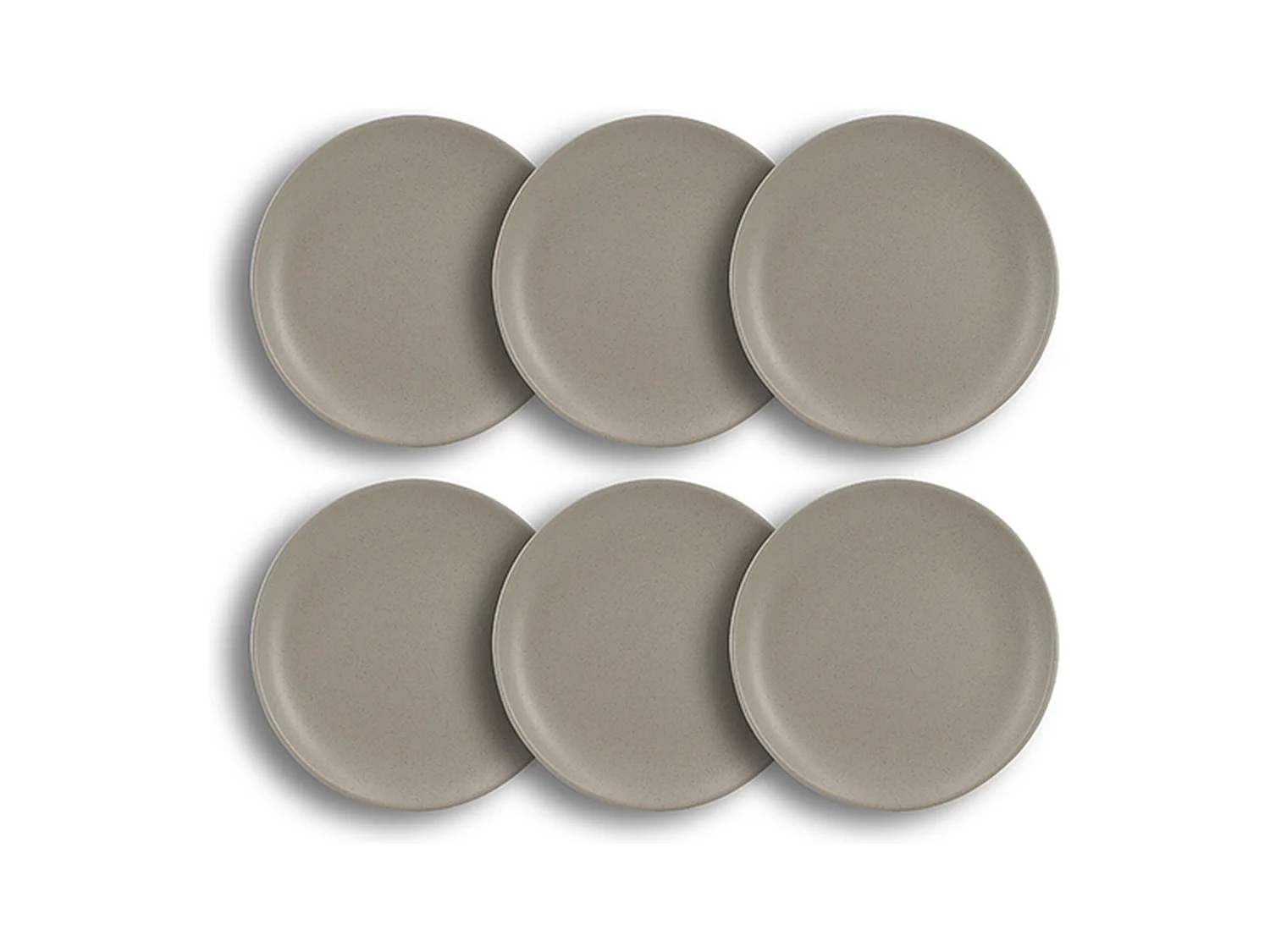 Novastyl - Lot 6 Assiettes A Dessert Arita 20.5cm En Gres Gris