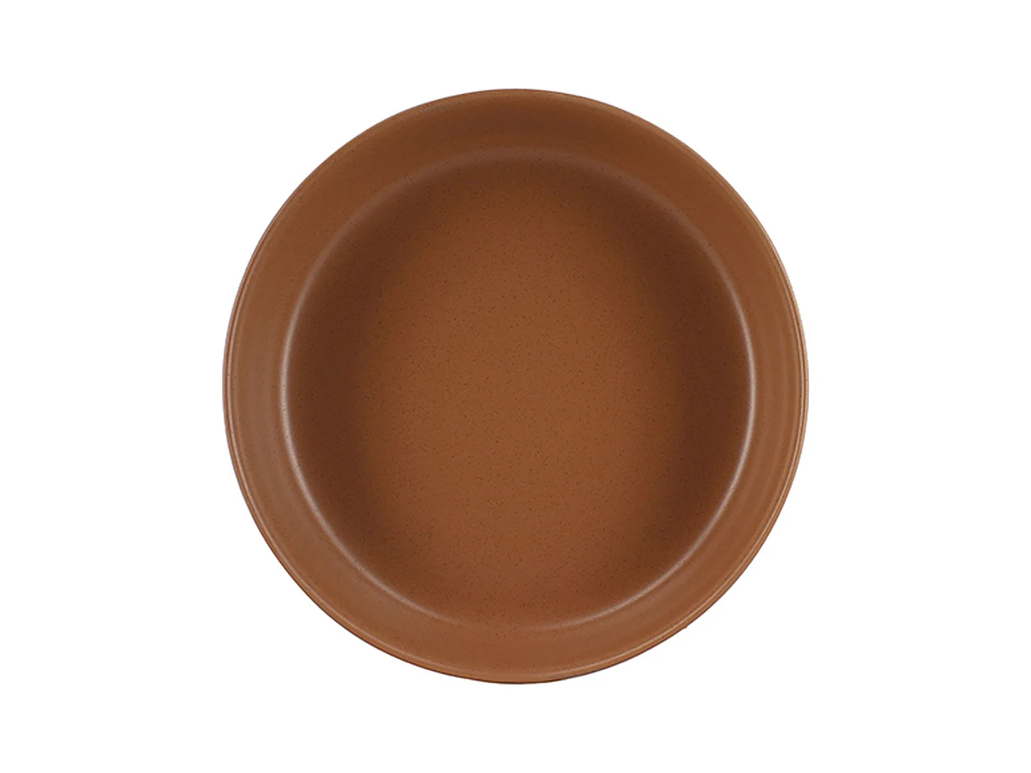 Novastyl - Lot 6 Assiettes Coupes Arita 20.5cm En Gres Marron