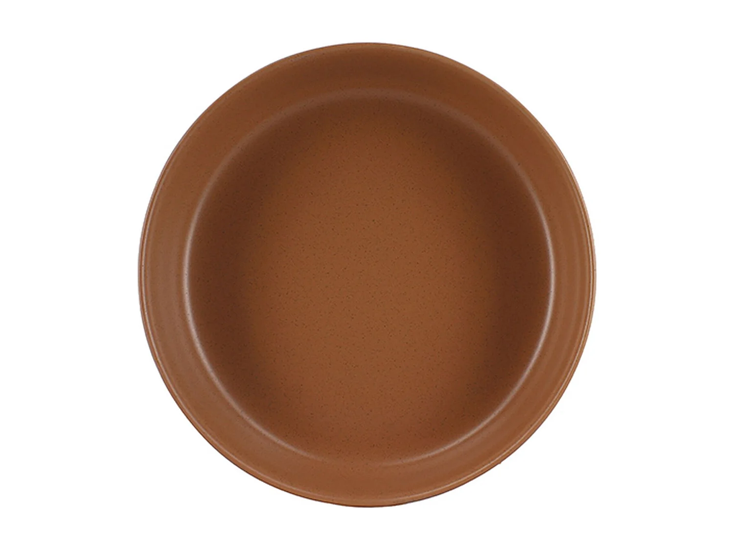 Novastyl - Lot 6 Assiettes Coupes Arita 20.5cm En Gres Marron