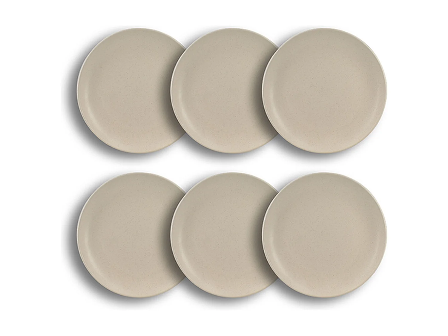 Novastyl - Lot 6 Assiettes Plates Arita 27cm En Gres Beige