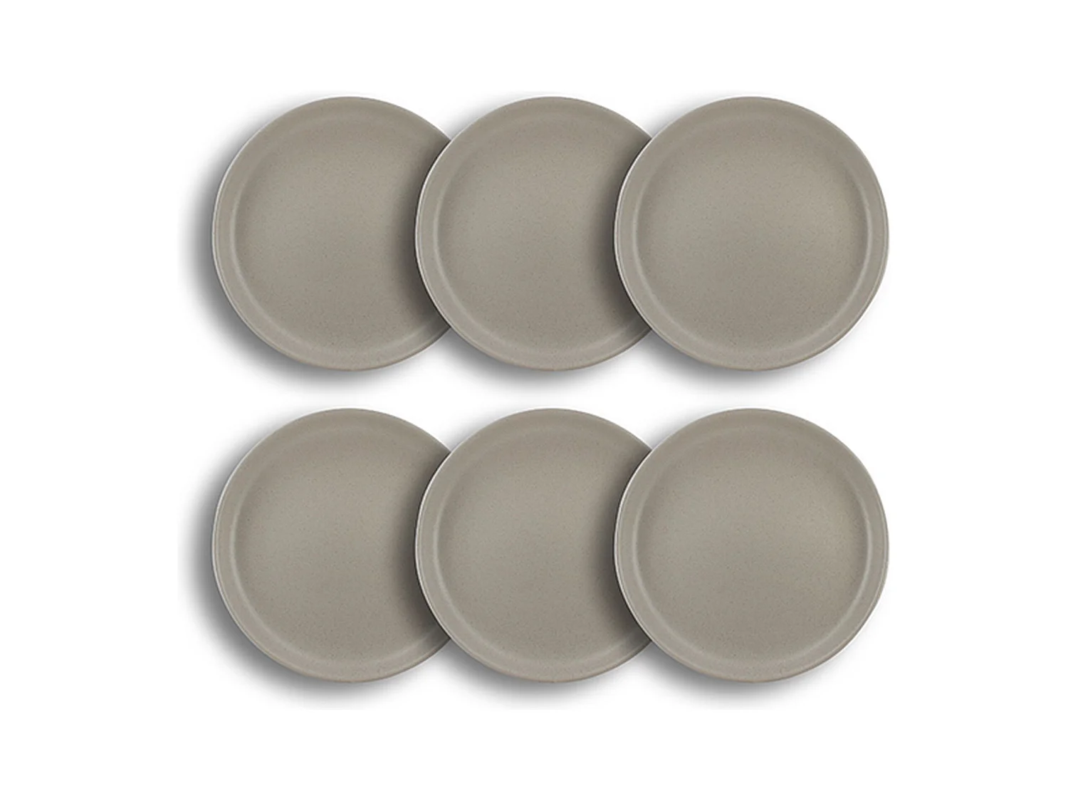 Novastyl - Lot 6 Assiettes Plates Arita 27cm En Gres Gris