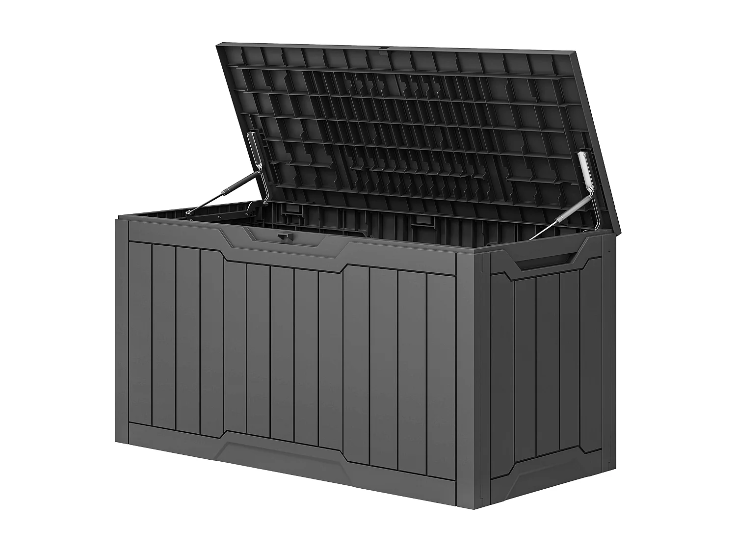 YITAHOME Boîte de Terrasse en Résine  - 380L - 115 x 55 x 58.5 CM - Intempéries - Verrouillable  - Taupe