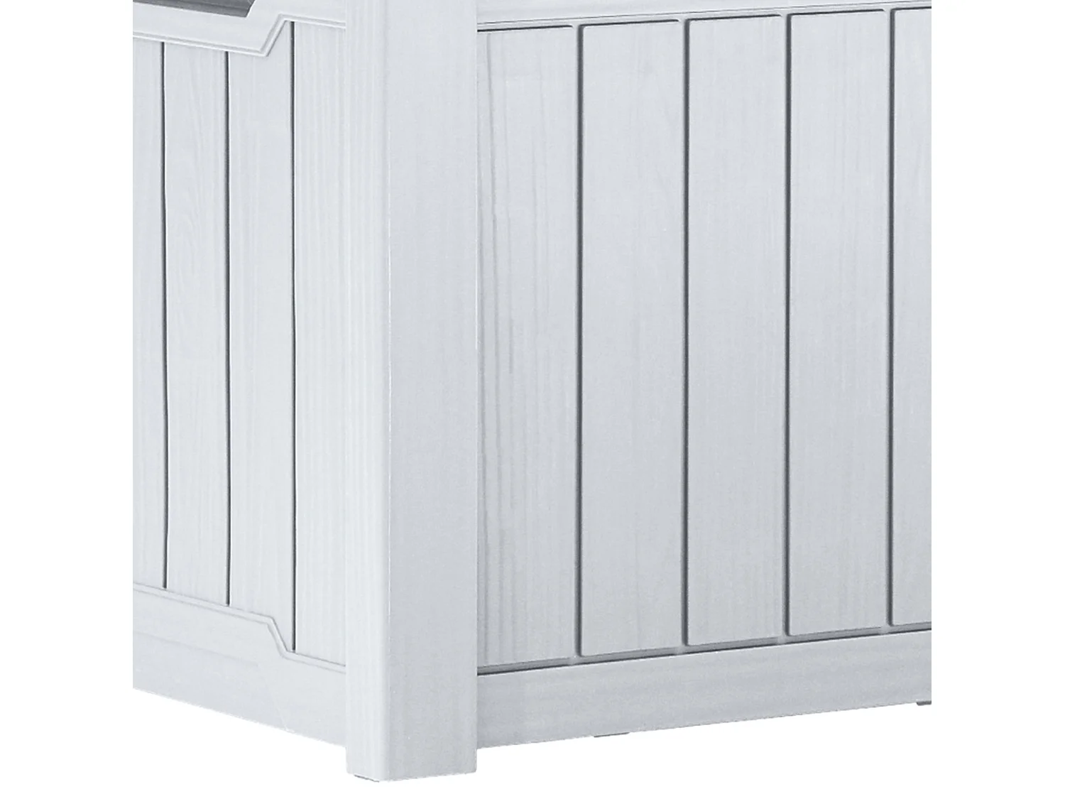YITAHOME Boîte de rangement Extérieure - Boîte de Rangement de jardin - 142 x 67 x 69 cm - 390 L - Verrouillable - Blanc
