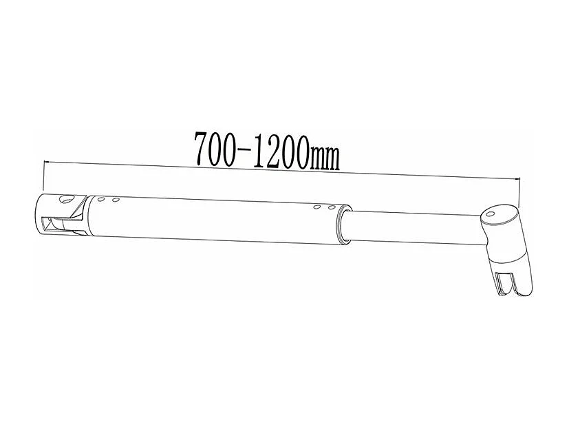 AICA paroi de douche 90x200cm avec 2 barre de fixation rond 70-120cm,Paroi de douche à l'italienne,8mm verre anticalcaire,style atelier - Noir mat