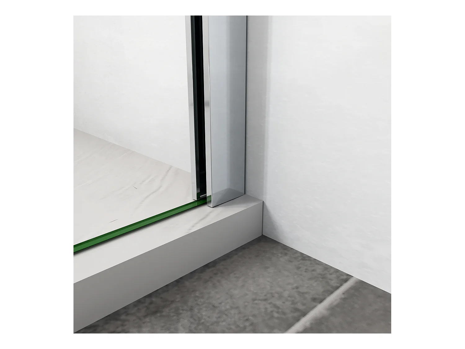 AICA paroi de douche à l'italienne 70x190cm,6mm verre anticalcaire avec bandes horizontales sérigraphiées,barre de fixation extensible 73-120cm