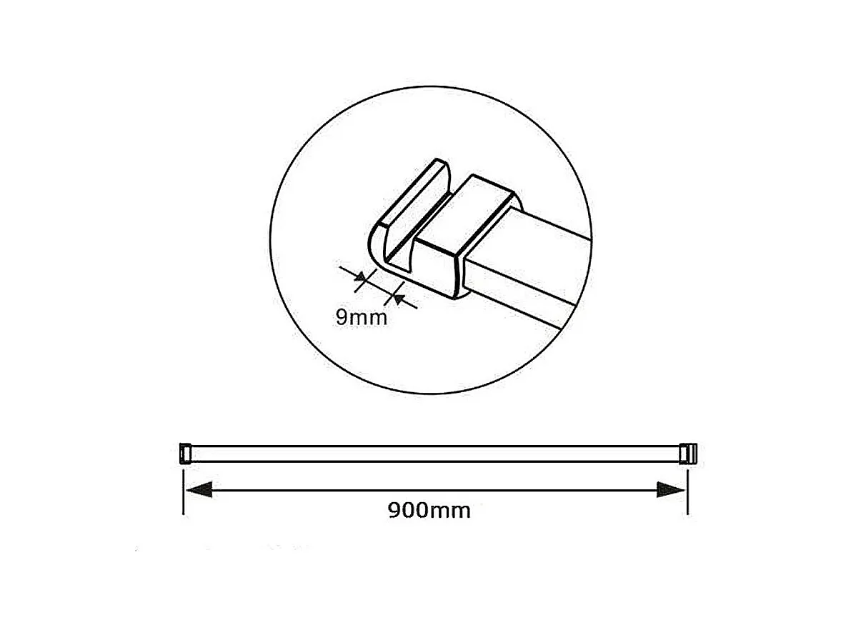 AICA paroi de douche 120x200cm avec 2 barre de fixation carrée 90cm,Paroi de douche à l'italienne,8mm verre anticalcaire,style atelier -Noir mat