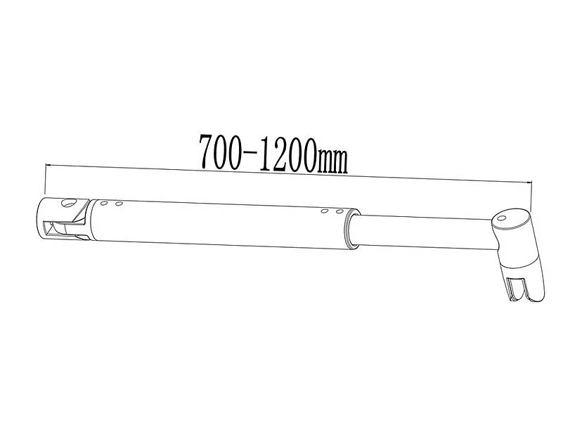 AICA paroi de douche 140x200cm avec barre de fixation 70-120cm,Paroi de douche à l'italienne,8mm verre anticalcaire,style atelier -Noir mat