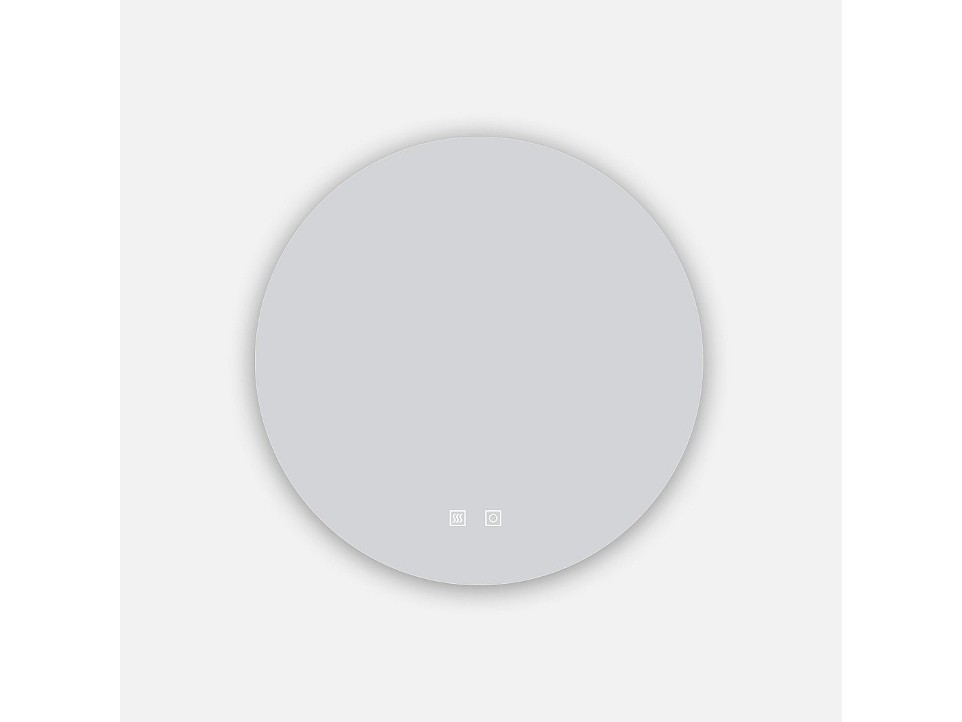 Miroir De Salle De Bain Rond LED 60cm - Lumière Tricolore Réglable + Anti-Buée + Mémoire - Classe A+