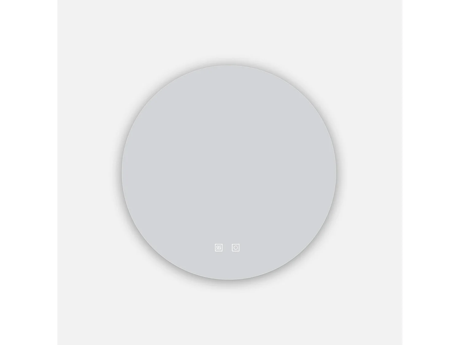 AICA Miroir de salle de bain LED rond 60cm avec rétro-éclairage, tricolore + anti-buée + mémoire + gradation infinie