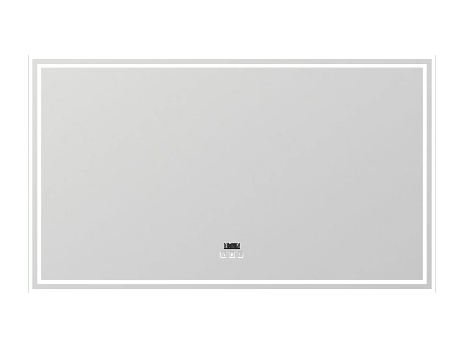 AICA Miroir de salle de bain Bluetooth 160x80 cm, tricolore + horloge + mémoire + dimmable + anti-buée, IP44 Miroir LED