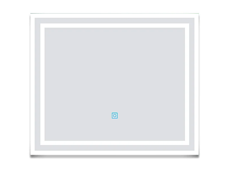 AICA Miroir lumineux dimmable, 70x50cm, avec mémoire, salle de bain anti-buée, 6000k blanc froid, IP44