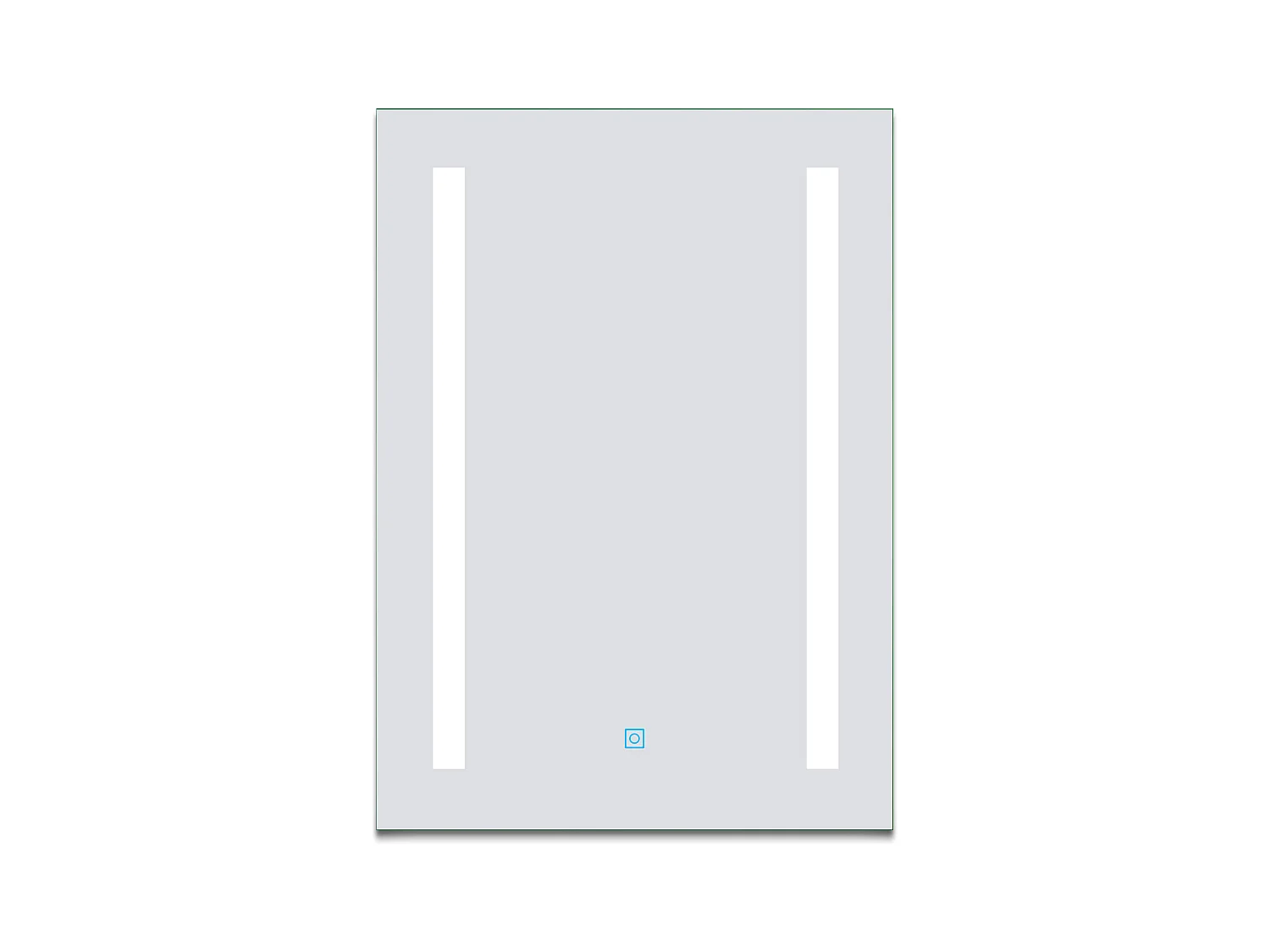 AICA Miroir de salle de bain 60x45cm avec gradation infinie, anti-buée et mémoire, miroir mural