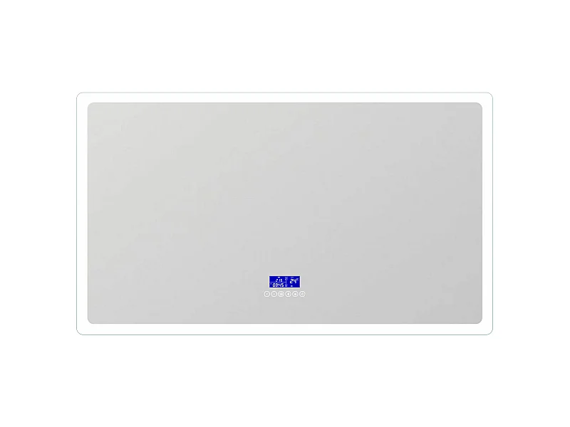 AICA Miroir LED Bluetooth 70x50cm avec Tricolore + Horloge, Date, Température + Dimmable + Mémoire + Anti-buée