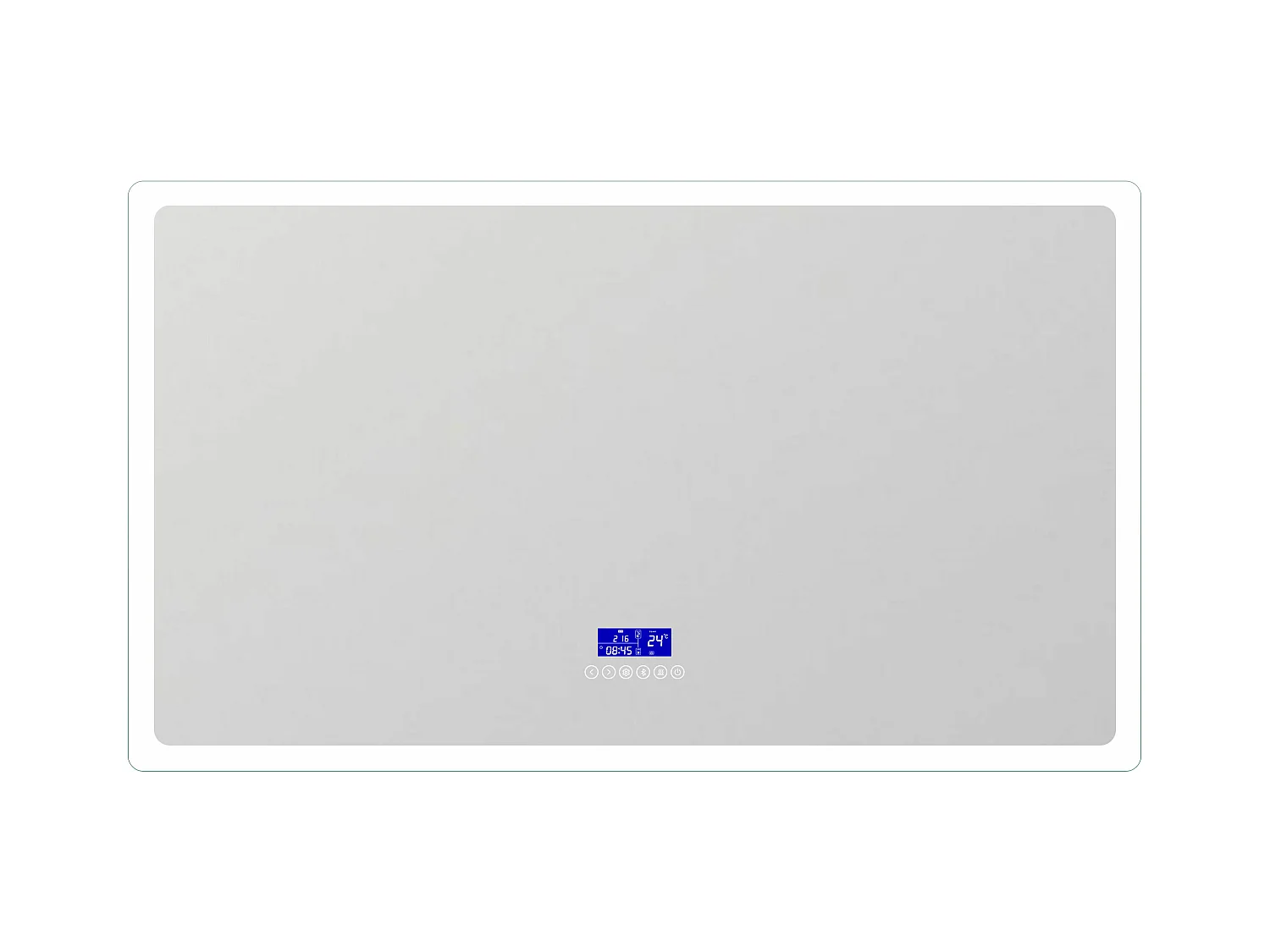 AICA Miroir LED Bluetooth 70x50cm avec Tricolore + Horloge, Date, Température + Dimmable + Mémoire + Anti-buée