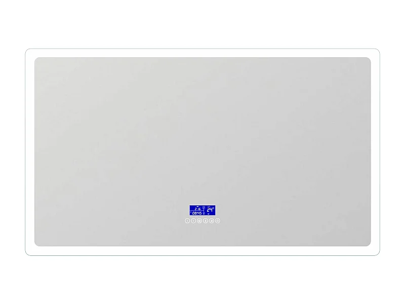 AICA Miroir LED Bluetooth 70x50cm avec Tricolore + Horloge, Date, Température + Dimmable + Mémoire + Anti-buée