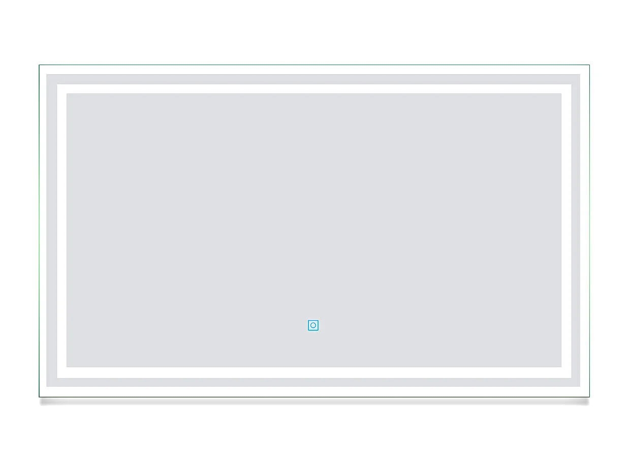 AICA Miroir lumineux dimmable, 100x60cm, avec mémoire, salle de bain anti-buée, 6000k blanc froid, IP44