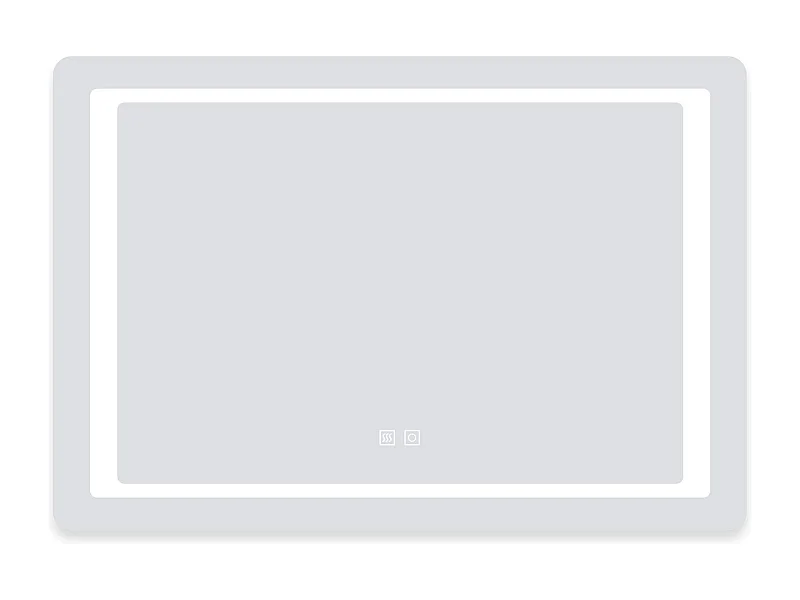 AICA Miroir de salle de bain à LED, dimmable et mémoire, 90x70cm miroir lumineux anti-buée