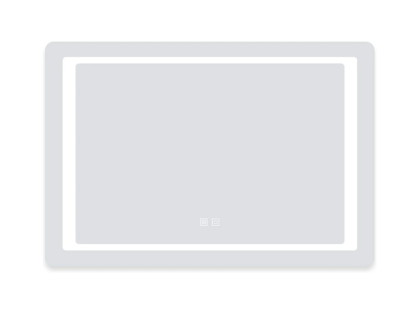 AICA Miroir de salle de bain à LED, dimmable et mémoire, 90x70cm miroir lumineux anti-buée