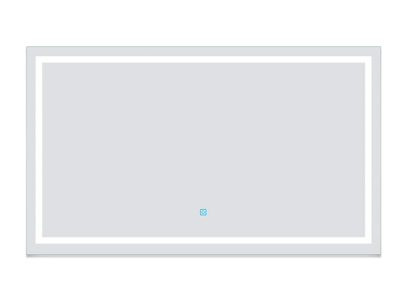 AICA Miroir de salle de bain LED dimmable, avec mémoire et anti-buée, 100x70cm, IP44