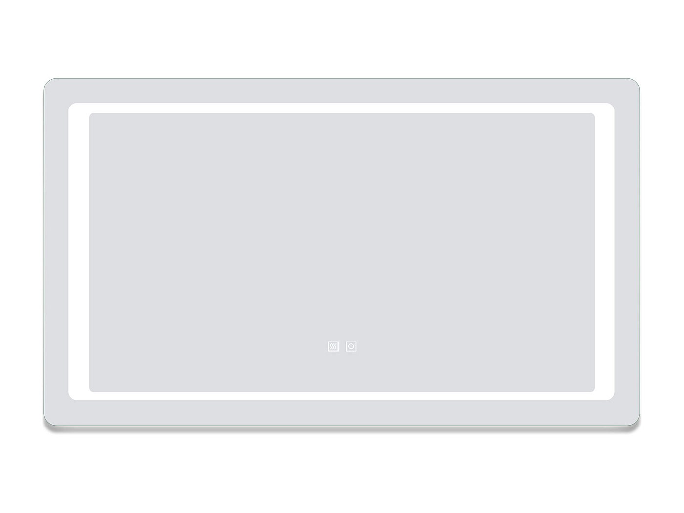 Acezanble 120x70cm Miroir De Salle De Bain Anti-buée, Miroir LED Horizantal Ou Vertical, Interrupteur à Double Tactile