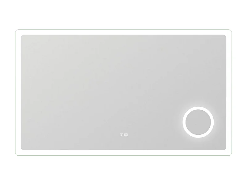 AICA Miroir de salle de bain LED 120x70cm tricolor anti-buée avec bluetooth et loupe 3x,mémoire et lumière gradation