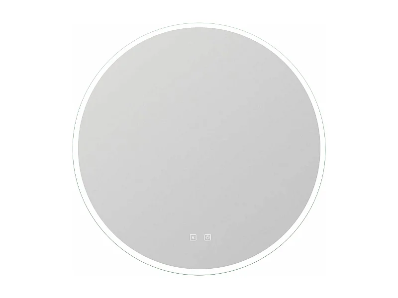 AICA Miroir de salle de bain rond Bluetooth 70cm tricolore + dimmable + mémoire + anti-buée, IP44 Miroir LED